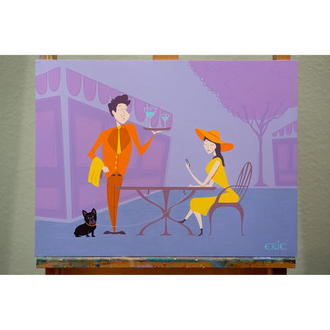 Drinks For Two Original Painting