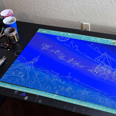 And To All A Good Night Original Painting