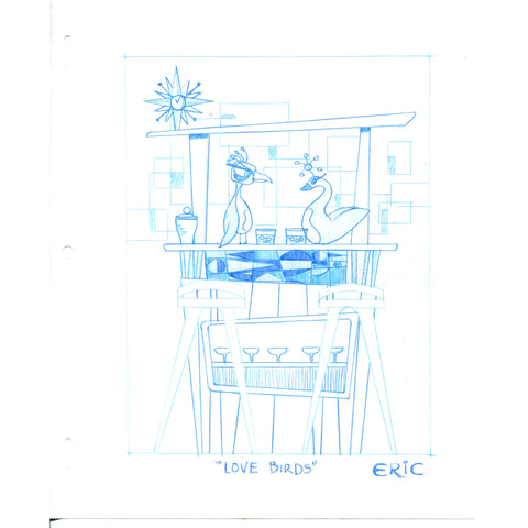Love Birds Original Sketch
